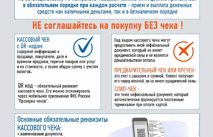 Проверить кассовый чек можно с помощью сервиса ФНС России